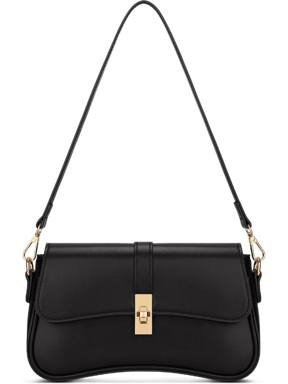 👜Women's E-Black Small Hobo Shoulder Bag Retro Underarm Crossbody Clutch Purse